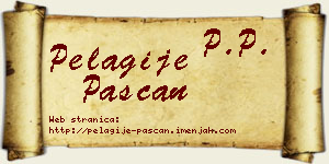 Pelagije Pašćan vizit kartica